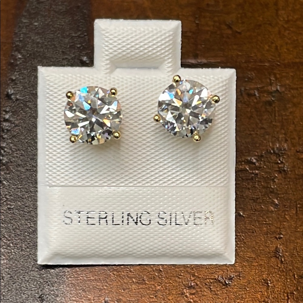 14k Gold Over Silver Screw Back Stud Earrings